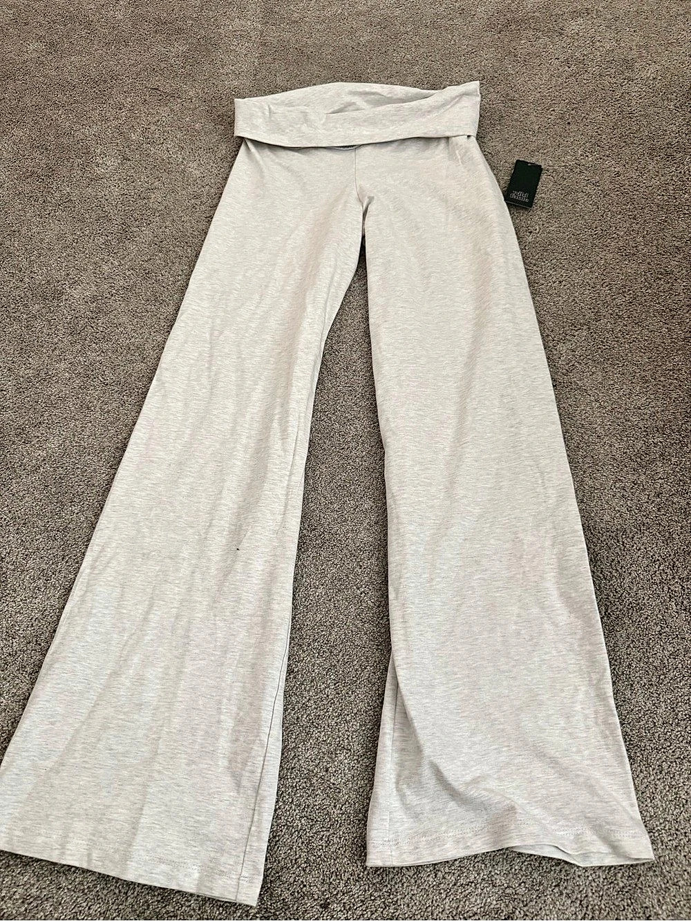 Wild Fable Foldover Waist Flare Pants Gray Small